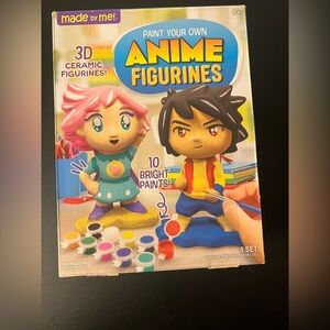 Made By Me Paint Your Own Anime Figurines 3D Ceramic Figures 10 Bright Paints 8+